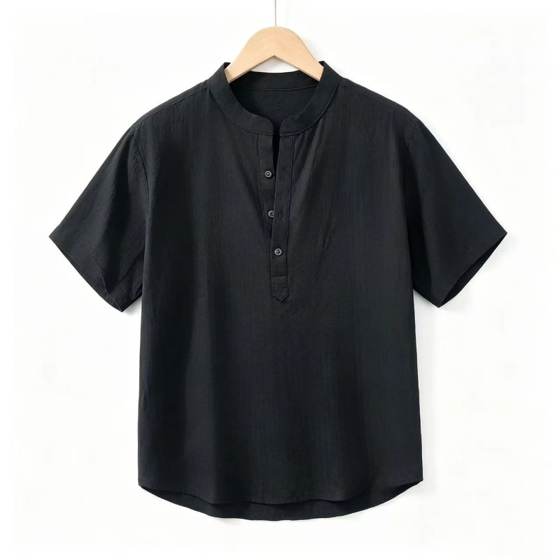 Men'S Formal Style - 여름용 얇은 반팔 셔츠 남성 일본