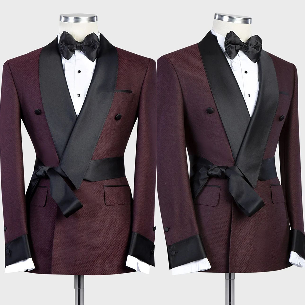 Latest Men Formal Wear - 레드 최신 클래식 남성 정장 더블