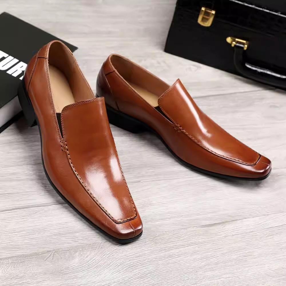 Men'S Formal Style - 일본 스타일 포인티드 가죽 신발 두꺼운