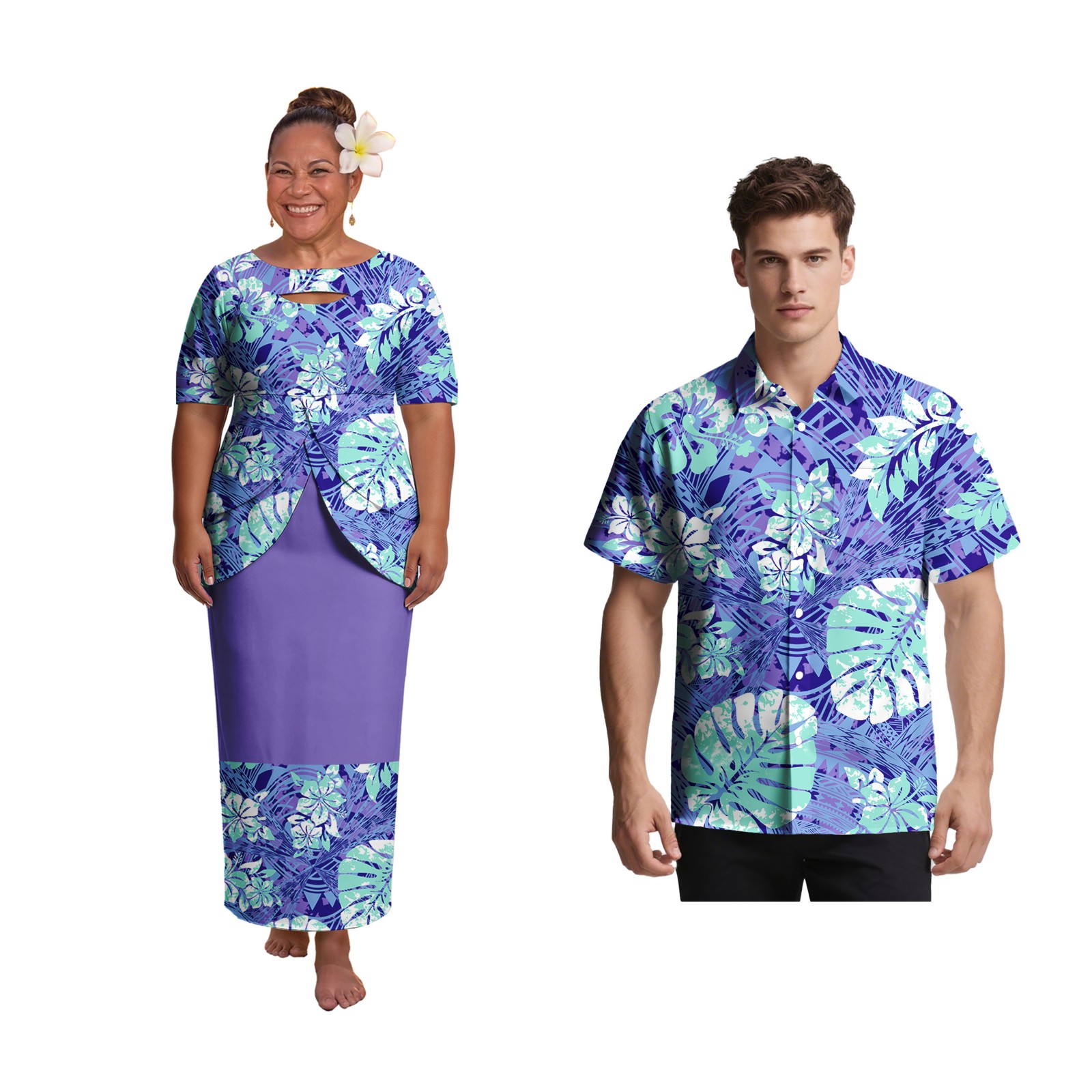Men'S Hawaiian Formal Wear - 비치 사모아 풀레타시 우아한 여성 의류