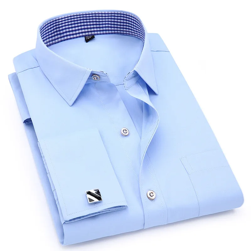 Dress Shirt French Cuff - M~6XL 프렌치 커프스 긴팔 남성 셔츠