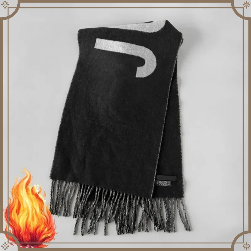 Monogrammed Handkerchief - 여성용 100% 울 스카프, 럭셔리 브랜드