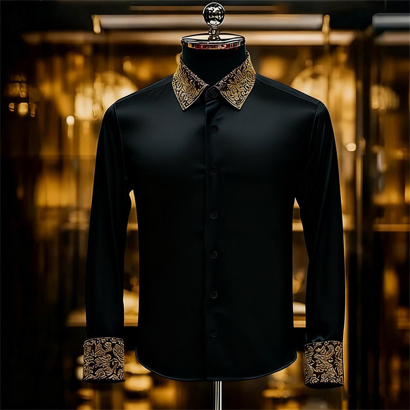 남성용 민족 스타일 정교한 꽃무늬 셔츠, 정장 셔츠,  - Men Formal Party Wear Shirt 리뷰 및 가격