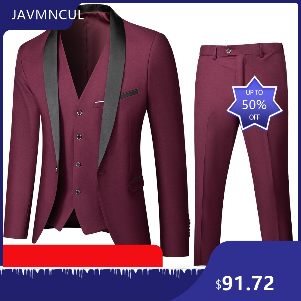 남성용 웨딩 3피스 수트 세트 숄 라펠 슬림핏 신랑 들 - Men'S Formal Wear For Graduation 리뷰 및 가격