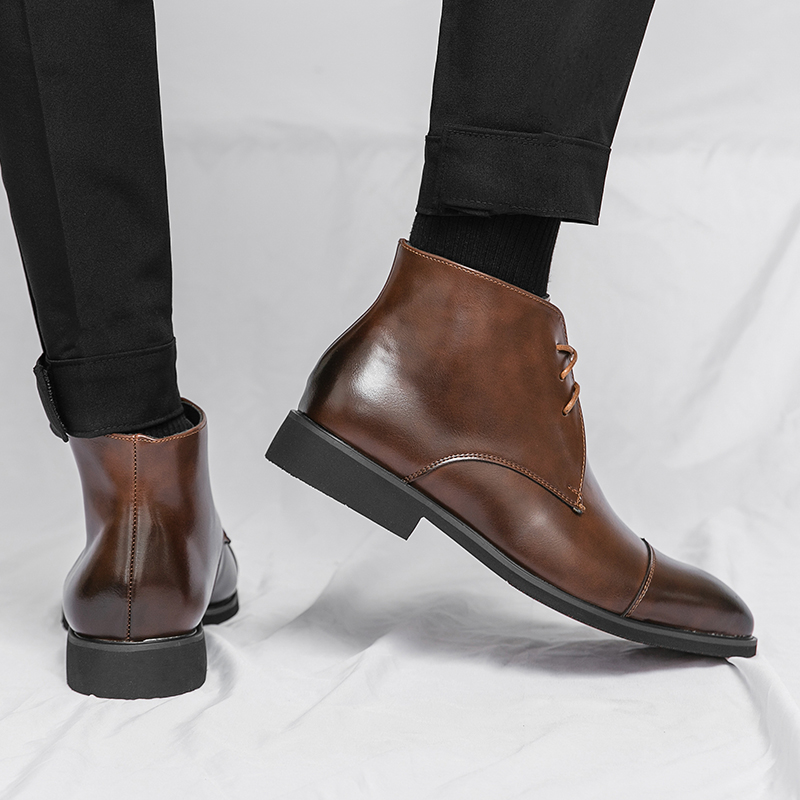 영국 스타일 남성용 정품 가죽 부츠 남성용 뾰족한 첼시 - Men'S Formal Style 리뷰 및 가격