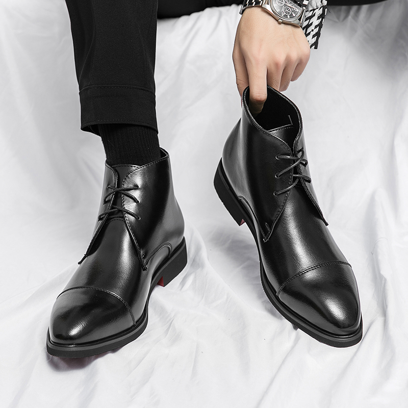 영국 스타일 남성용 정품 가죽 부츠 남성용 뾰족한 첼시 - Men'S Formal Style 리뷰 및 가격