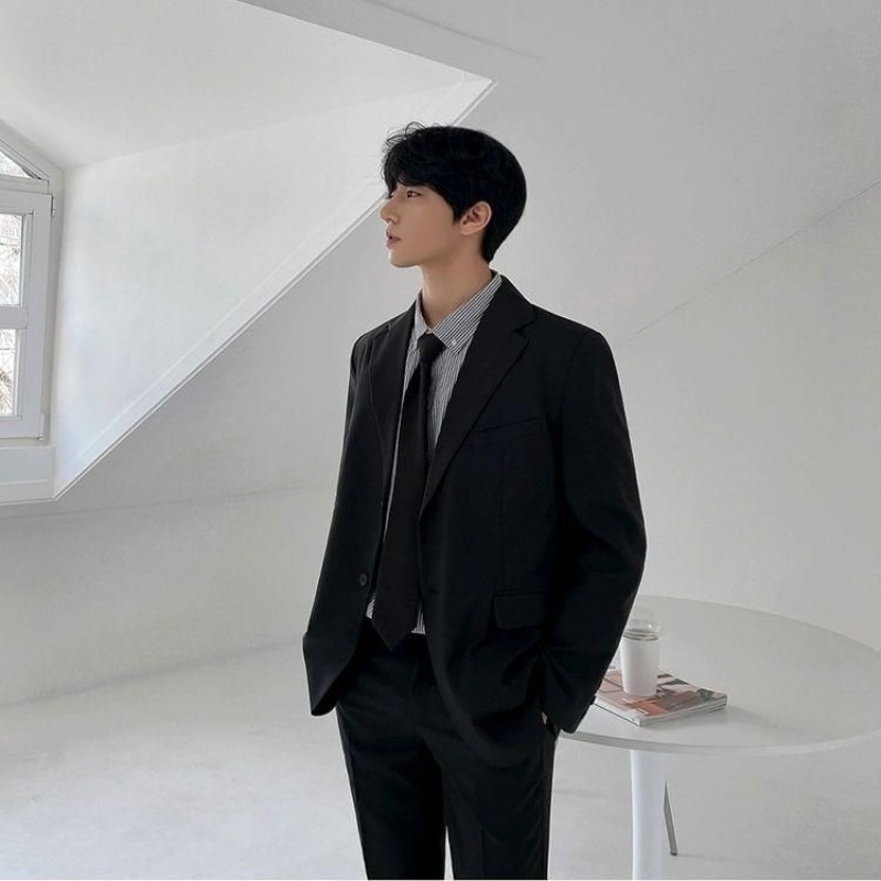 프리미엄 남성 블레이저 수트 세트 여름 캐주얼 비즈니스 - Men'S Formal Wear For Graduation 리뷰 및 가격
