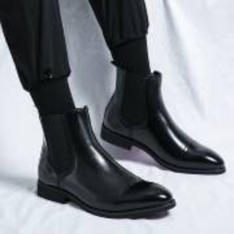 남성용 클래식 레드 첼시 부츠 뾰족한 발가락 가죽 발목 - Men'S Formal Style 리뷰 및 가격