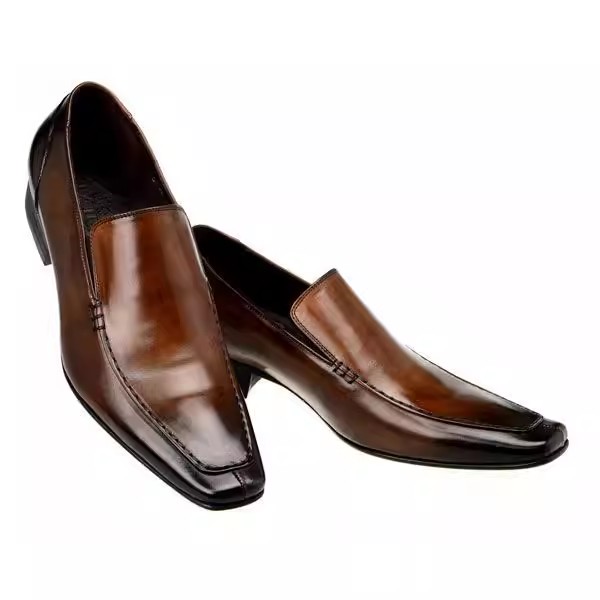 일본 스타일 포인티드 가죽 신발 두꺼운 밑창 비즈니스  - Men'S Formal Style 리뷰 및 가격