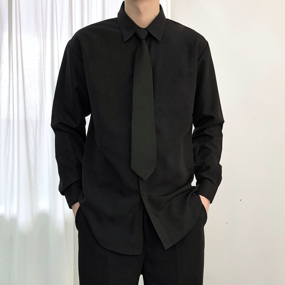 남성용 봄용 긴팔 비즈니스 셔츠, 캐주얼한 오피스룩,  - Men Formal Party Wear Shirt 리뷰 및 가격