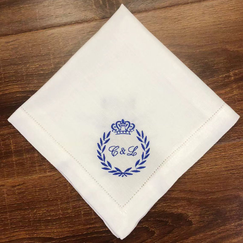 맞춤형 모노그램 및 맞춤형, 코튼 및 린넨 냅킨, 웨딩 - Monogrammed Handkerchief 리뷰 및 가격
