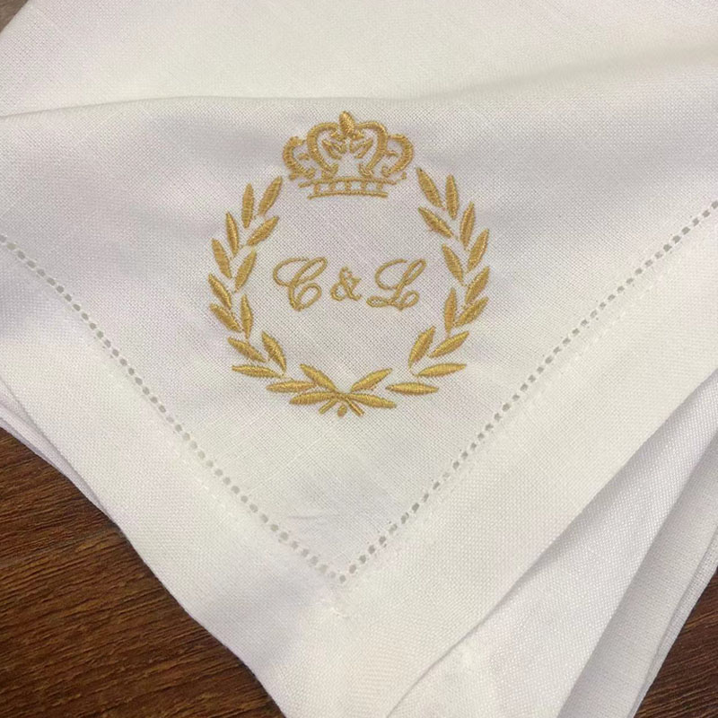 맞춤형 모노그램 및 맞춤형, 코튼 및 린넨 냅킨, 웨딩 - Monogrammed Handkerchief 리뷰 및 가격