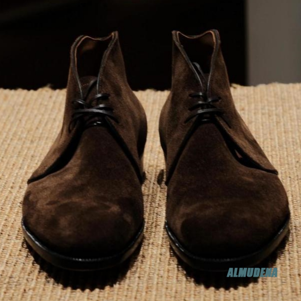 스트리트 스타일 남성 앵클 부츠 커피 브라운 스웨이드  - Men'S Formal Style 리뷰 및 가격