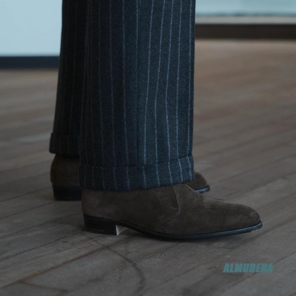 스트리트 스타일 남성 앵클 부츠 커피 브라운 스웨이드  - Men'S Formal Style 리뷰 및 가격