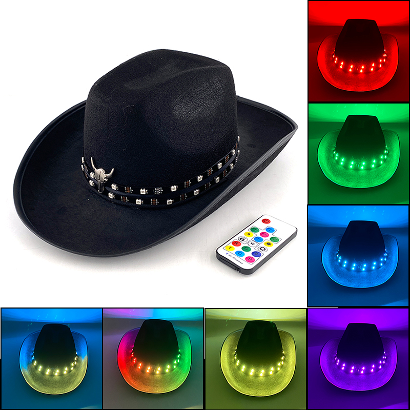 남녀공용 리모컨 LED 카우보이 모자, 웨스턴 카우걸  - Men'S Formal Wear For Graduation 리뷰 및 가격