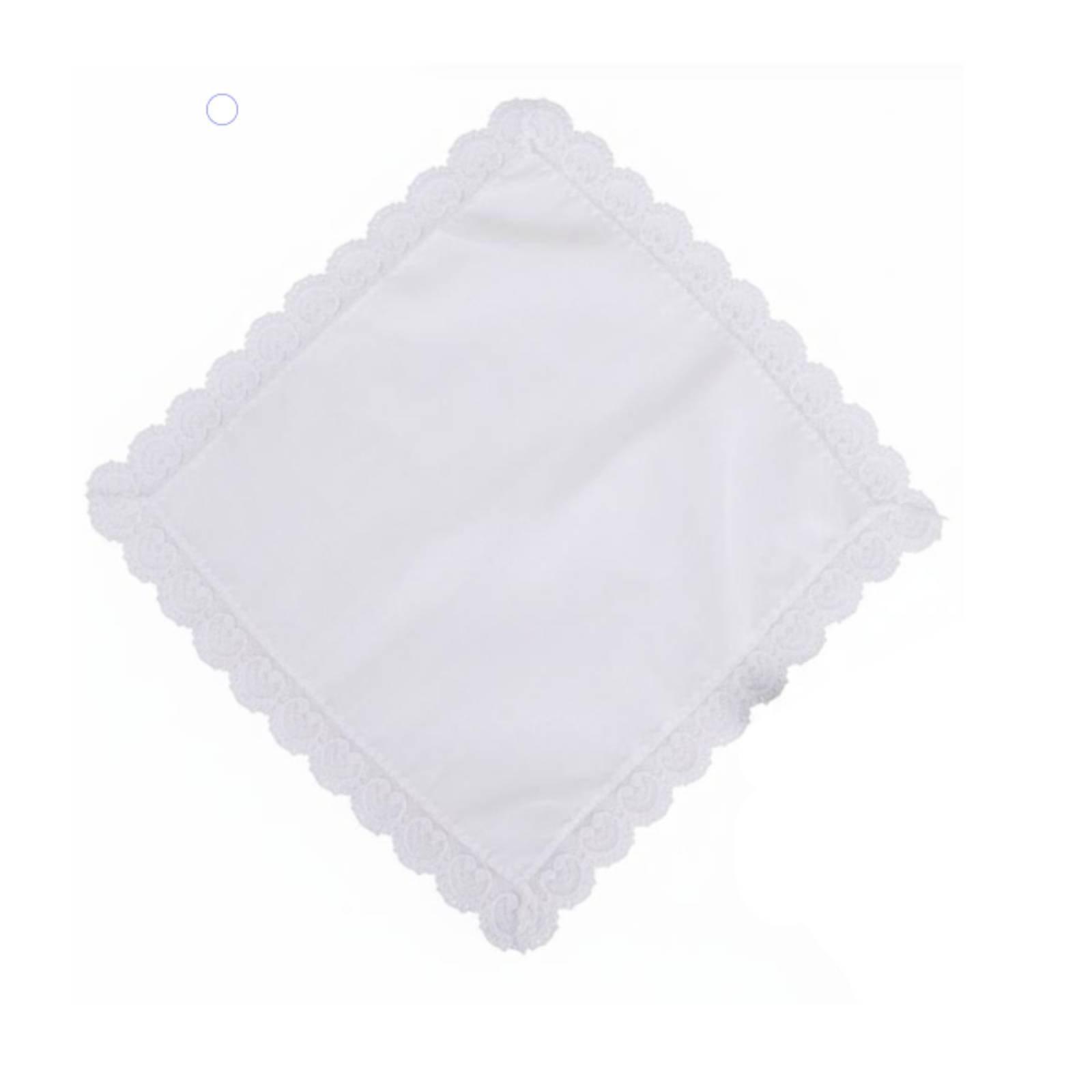 여성용 면 레이스 손수건, 흰색 공예 냅킨, 자수 모노 - Monogrammed Handkerchief 리뷰 및 가격