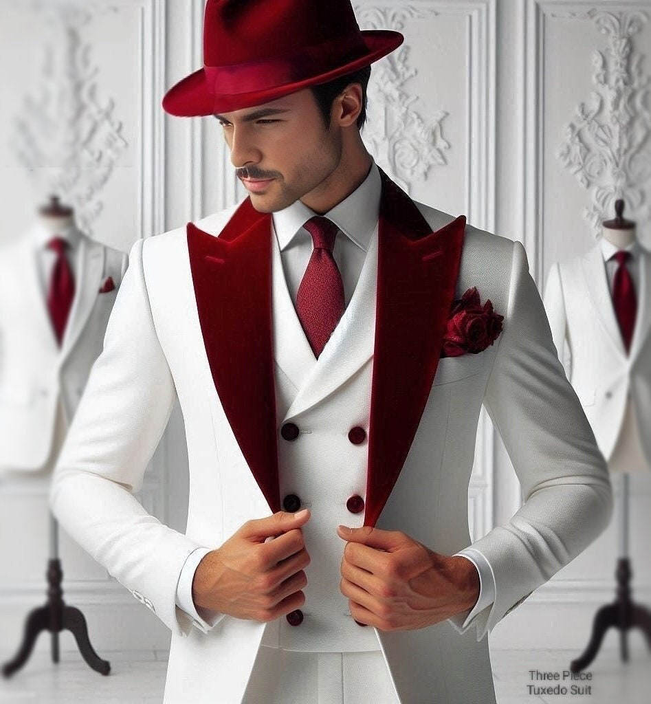 정장 남성 턱시도 벨벳 3피스 자켓 조끼 바지 웨딩 수 - Men'S Formal Wear For Graduation 리뷰 및 가격