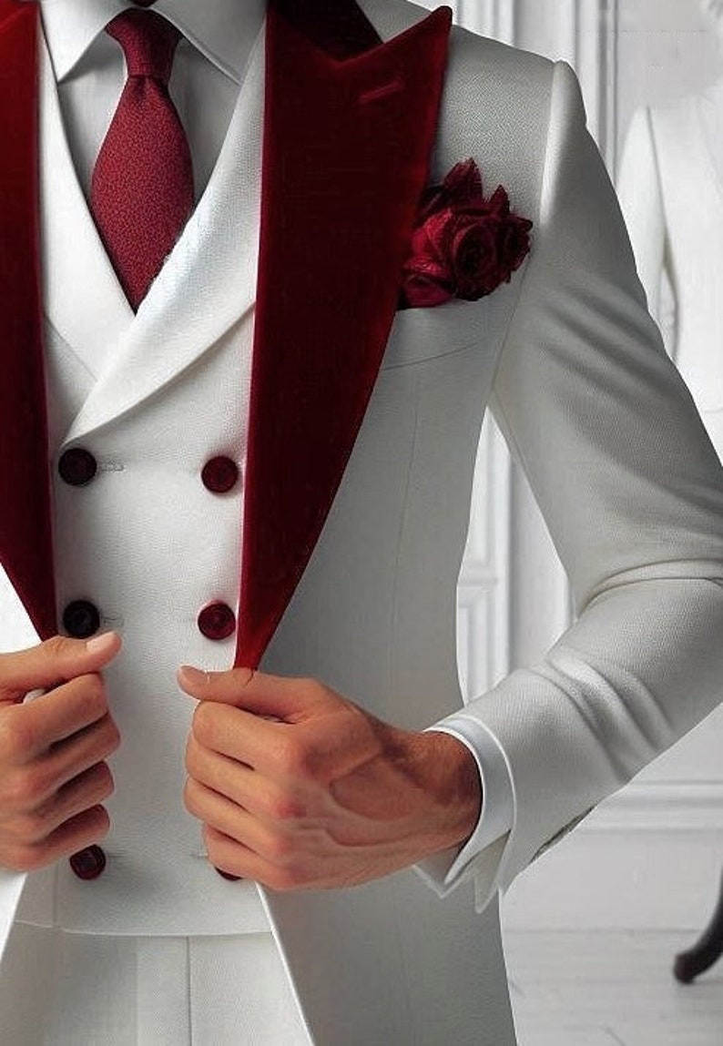 정장 남성 턱시도 벨벳 3피스 자켓 조끼 바지 웨딩 수 - Men'S Formal Wear For Graduation 리뷰 및 가격