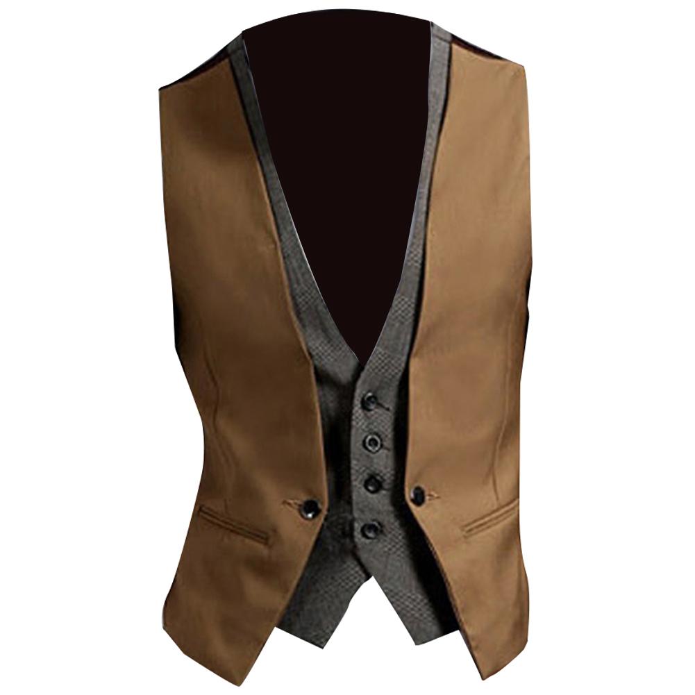 남성 정장 양복 조끼 조끼 비즈니스 솔리드 컬러 싱글  - Men Formal Wear Vest 리뷰 및 가격