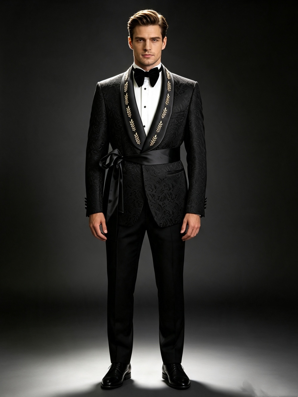 정장 웨딩 턱시도 자카드 새시 2피스 세트 자켓 팬츠  - Men'S Formal Wear For Graduation 리뷰 및 가격