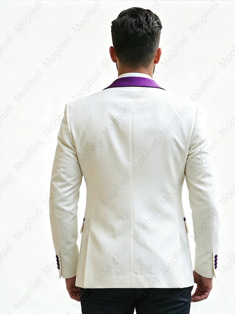 흰색 남성 정장 3피스 세트, 슬림핏, 뾰족한 라펠,  - Men Formal Wear Vest 리뷰 및 가격
