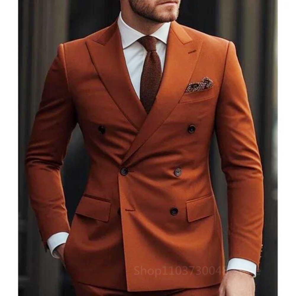 투피스 브라운 스모킹 재킷, 데일리 졸업 파티, 웨딩, - Men'S Formal Wear For Graduation 리뷰 및 가격