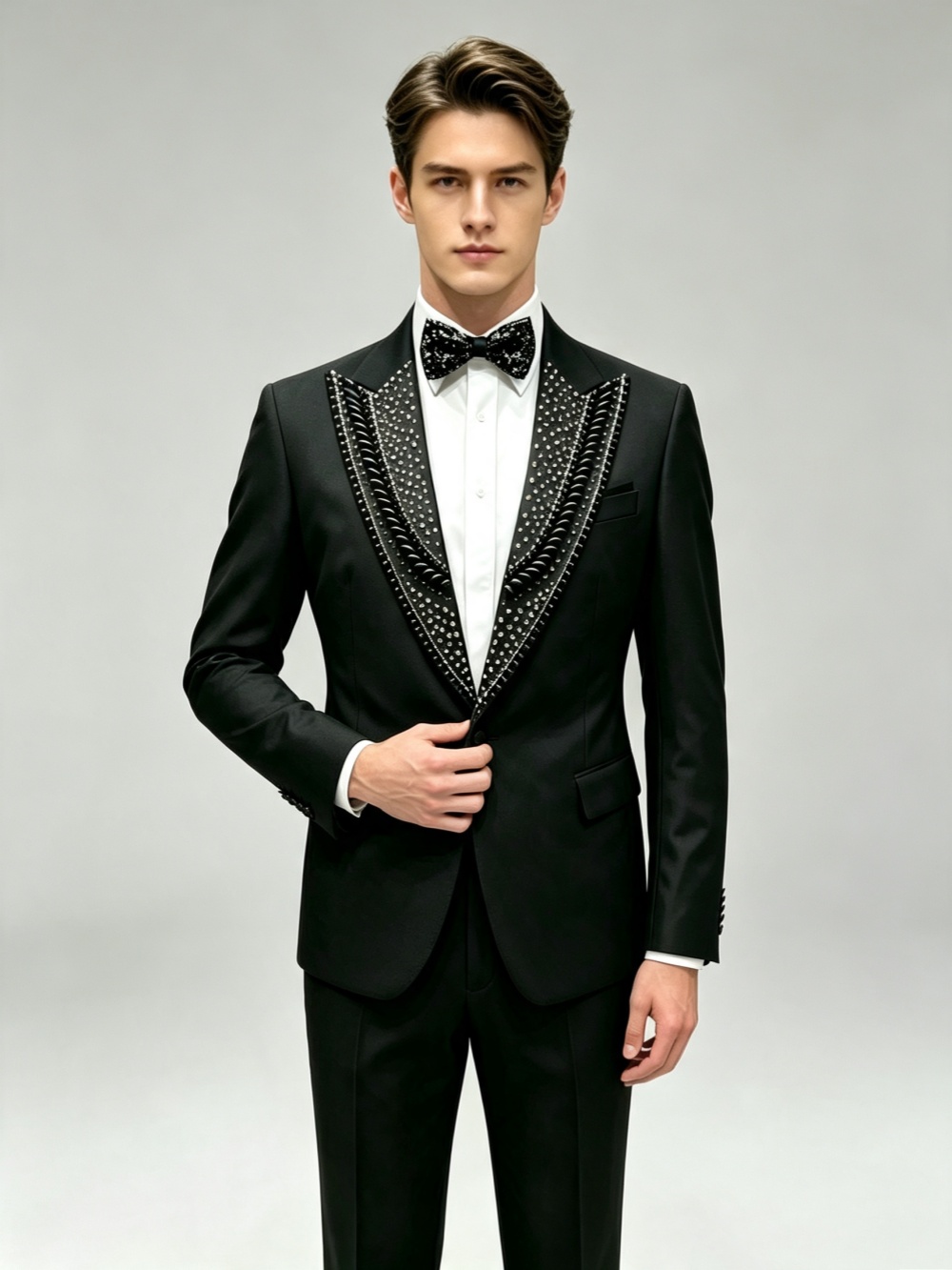 정장 웨딩 턱시도 라인스톤 2피스 세트 자켓 팬츠 남성 - Men'S Formal Wear For Graduation 리뷰 및 가격