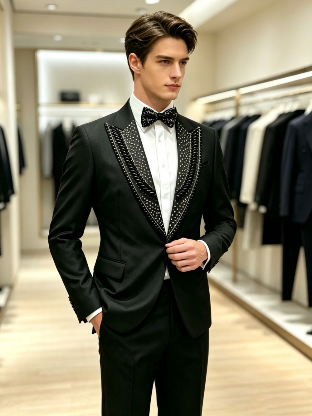 정장 웨딩 턱시도 라인스톤 2피스 세트 자켓 팬츠 남성 - Men'S Formal Wear For Graduation 리뷰 및 가격