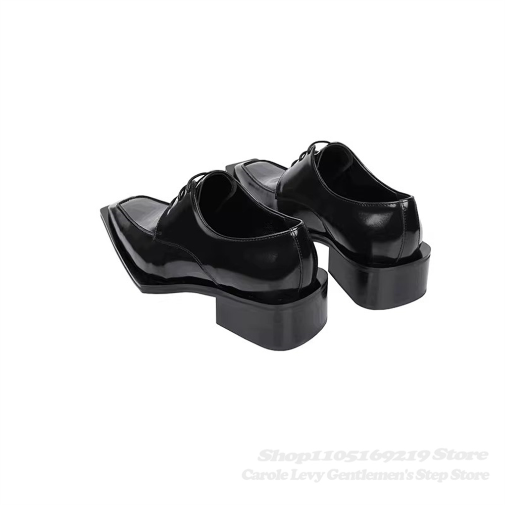 블랙 에나멜 가죽 남성용 4cm 굽 영국 스타일 출퇴근 - Men'S Formal Style 리뷰 및 가격